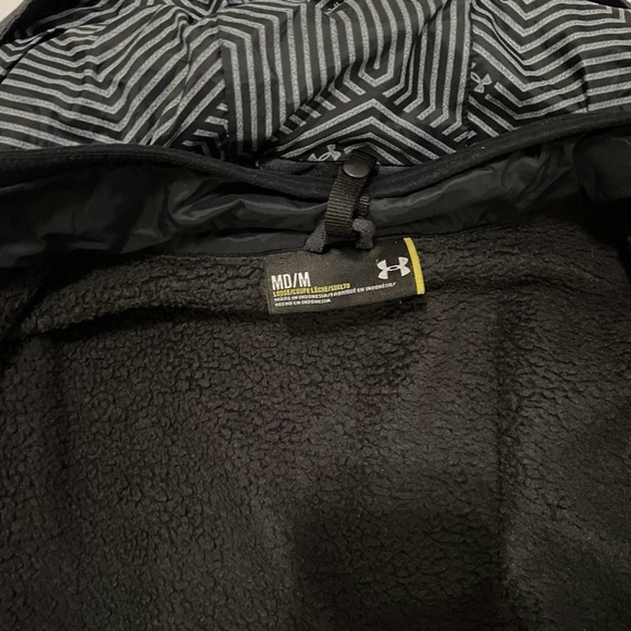 Under Armour Men’s M Gray Storm ColdGear Hoodie Jacket Athletic Warm Outdoor - Picture 3 of 6